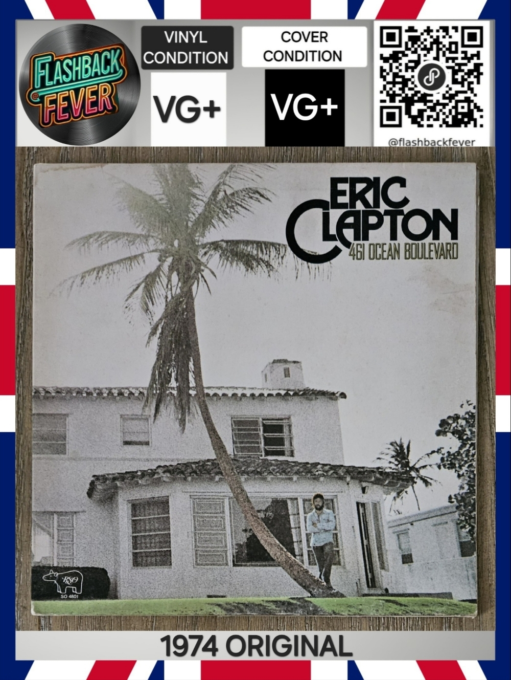 ERIC CLAPTON•461 Ocean Boulevard•1974 US (#SO 4801) Richmond Pressing